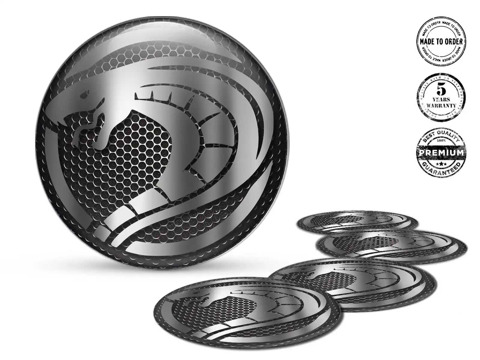 Wheel emblems Premium Style Pro Brand Luxury Wave